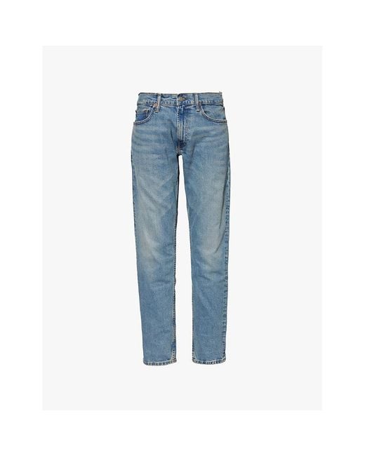 Polo Ralph Lauren Blue Parkside Brand-Patch Straight-Leg Regular-Fit Stretch-Denim Blend Jeans for men