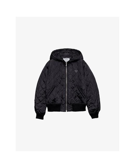 Prada Blue Re Nylon Lightweight Quilted Woven Jacket