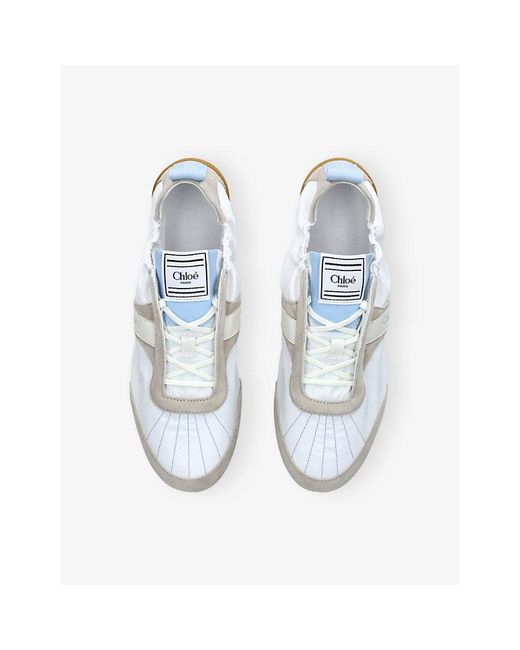 Chloé White Kick Flat Leather Trainers