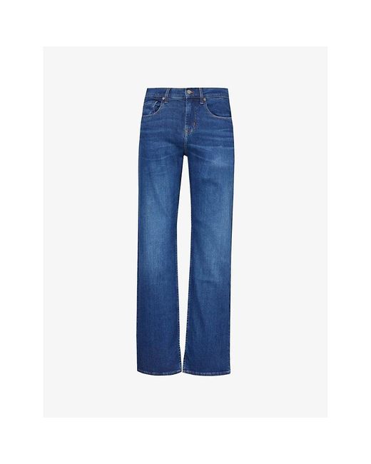 7 For All Mankind Blue Austyn Straight-leg Mid-rise Stretch-denim Jeans for men