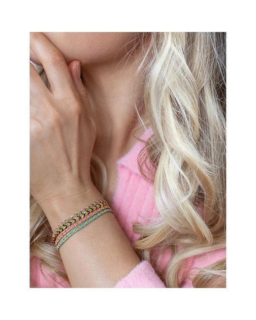 La Maison Du Couturier Metallic Assya Panama 18Ct-Plated Sterling- And Silk Kuna Friendship Bracelet