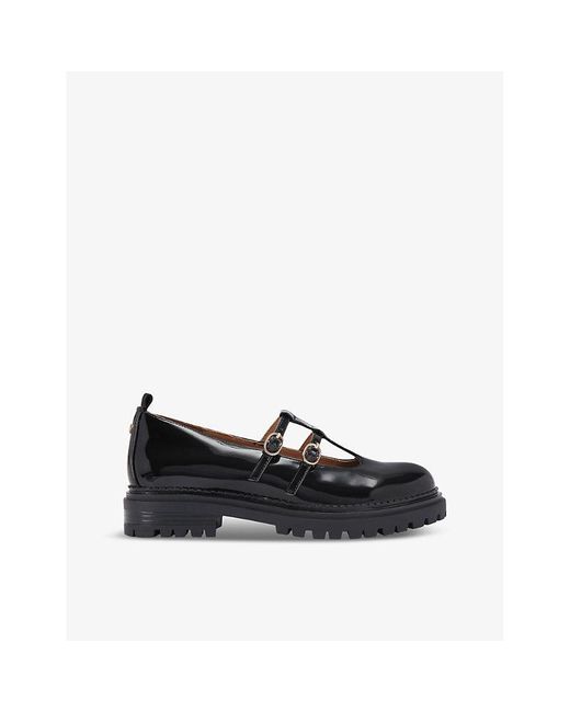 KG by Kurt Geiger Black Misty Patent Faux-Leather Mary Jane Flats
