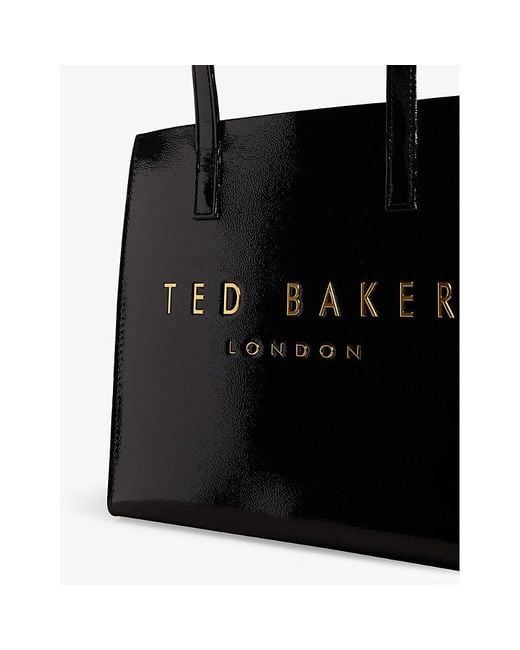Ted Baker Black Reptcon Croc Effect Detail Small Icon Bag