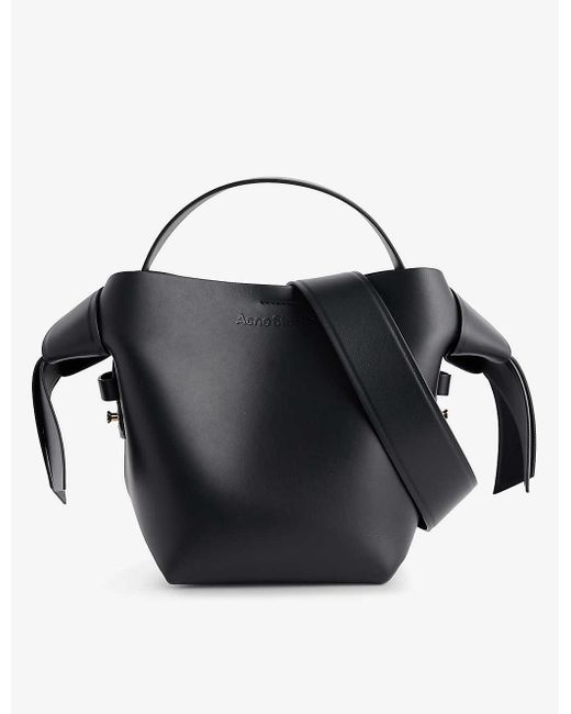 Acne Black Musubi Mini Leather Shoulder Bag