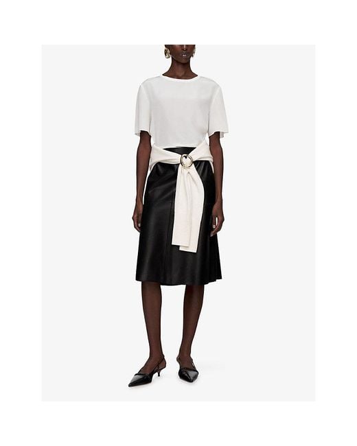 Joseph White Rubin Short-Sleeved Silk Top