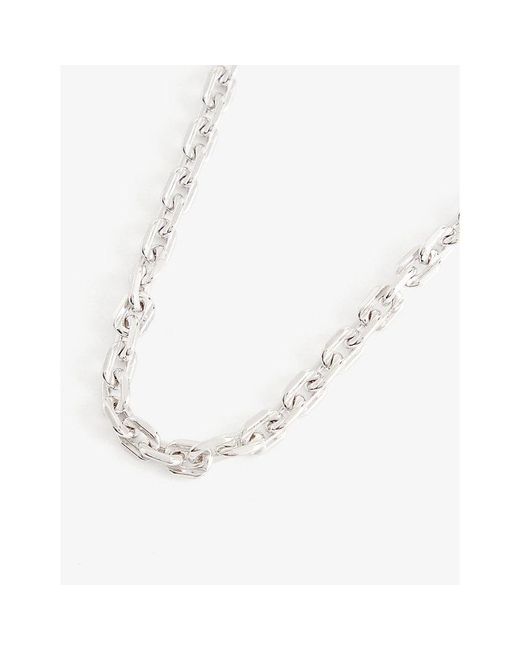 Tom Wood White Anker Rhodium-plated Sterling- Chain Necklace for men