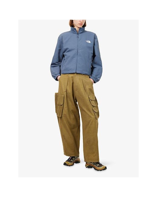 The North Face Blue Easy Packable Cropped Nylon Jacket