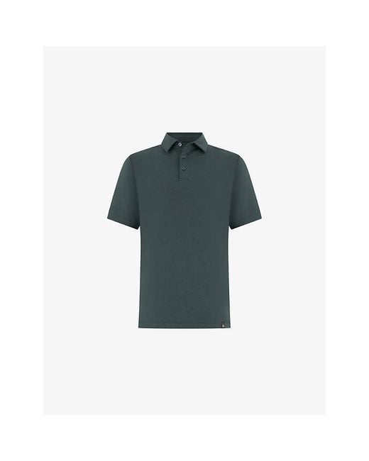 Boggi Green Regular-Fit Stretch Pima Cotton Polo Shirt for men