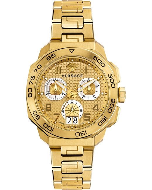 Versace Metallic Vqc040015 Dylos Yellow Gold-toned Watch for men