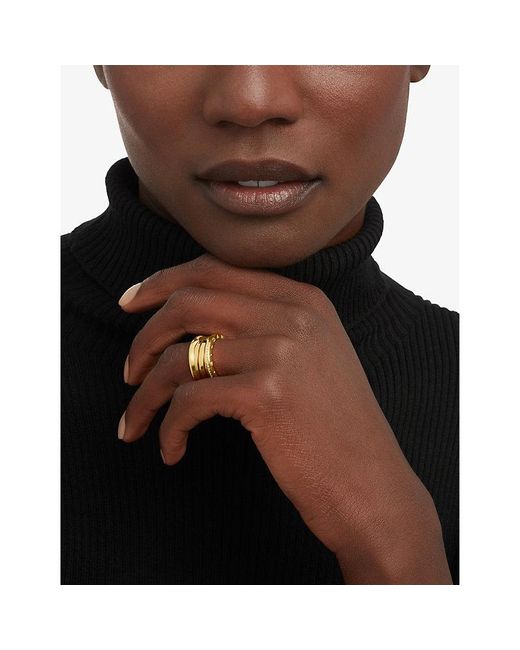BVLGARI Metallic B.Zero1 18Ct- And 0.22Ct Brilliant-Cut Diamond Ring