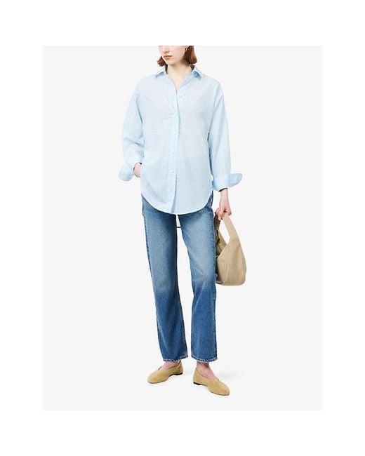 Citizens of Humanity Blue Blaine Straight-Leg High-Rise Denim Jeans