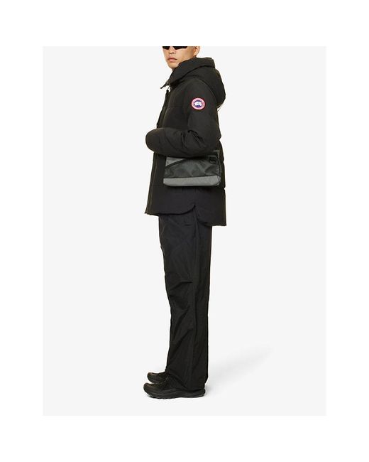 Canada Goose Black Macmillan Funnel-Neck Twill-Down Parka Jacket for men