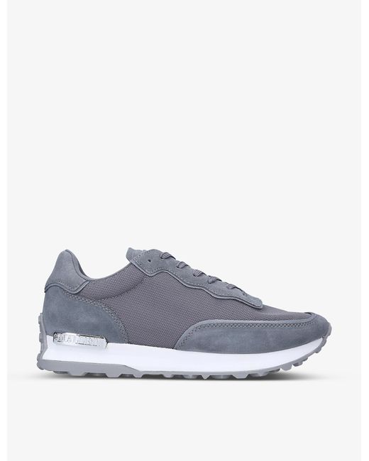Mallet Caledonian Light Suede And Mesh Trainers in Grey (Grey) for Men