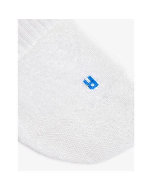 Falke White Run Rib Cotton-Blend Socks for men