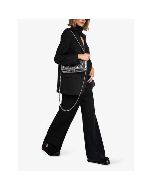 Zadig & Voltaire Black Papel Low-Rise Woven Trousers