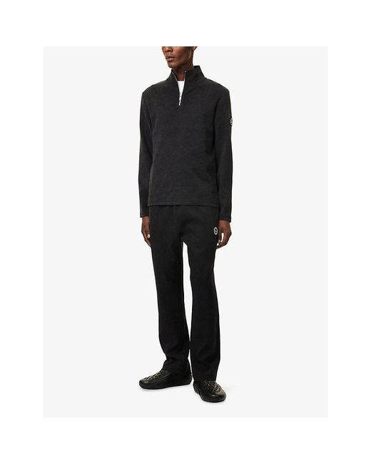 FIFA 1904 Black Touchline Half-Zip Woven Sweatshirt for men