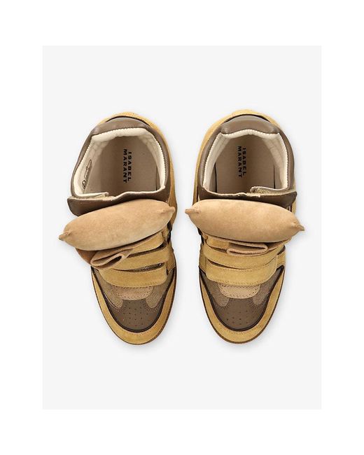 Isabel Marant Natural Bekett Suede High-Top Trainers
