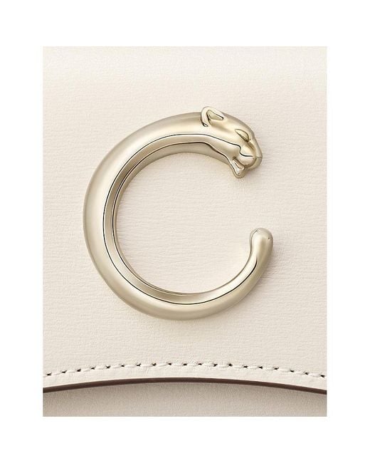 Cartier White Panthère De Mini Leather Wallet