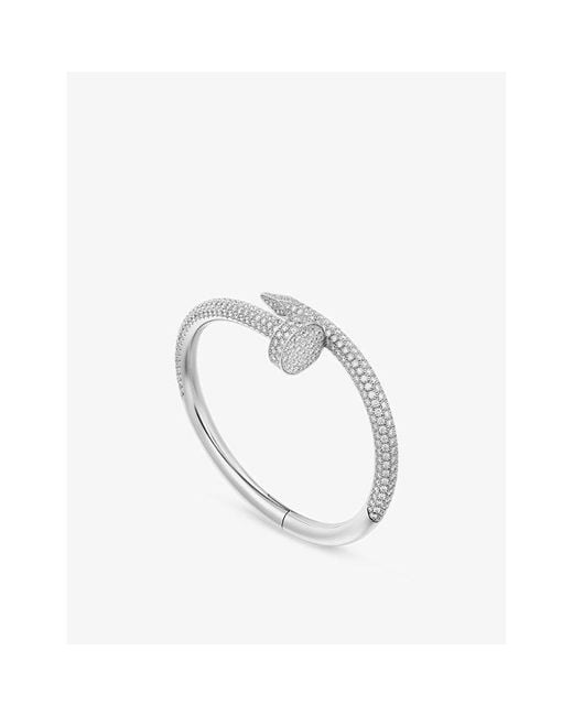 Cartier White Juste Un Clou Medium 18Ct- And 7.16Ct Brilliant-Cut Diamond Bangle