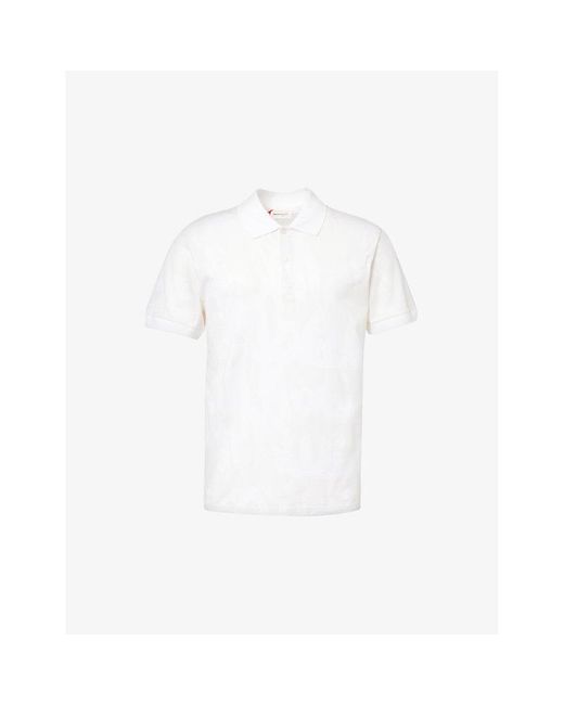 Alexander McQueen White Graffiti Patterned Cotton Polo Shirt X for men