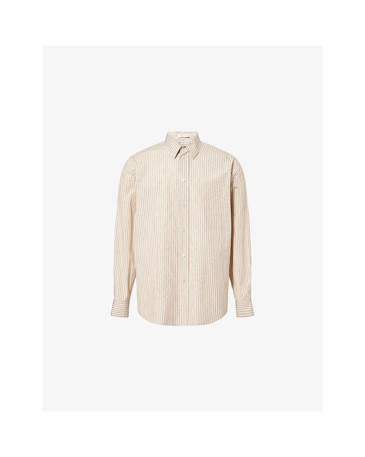 The Row Natural Granada Striped Cotton Shirt for men