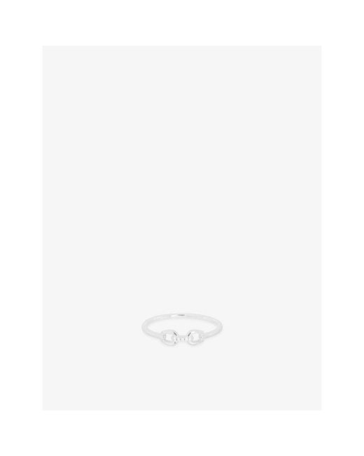 Astrid & Miyu White Hardware 14Ct- And Lab-Grown Pavé Diamond Ring