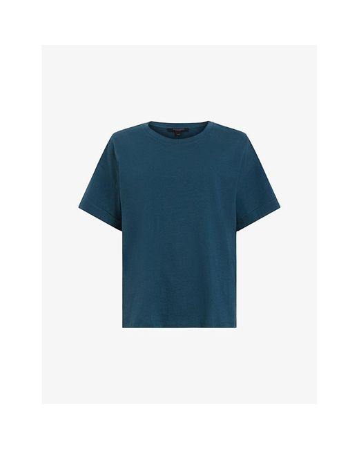 AllSaints Blue Briar Relaxed-fit Organic-cotton T-shirt