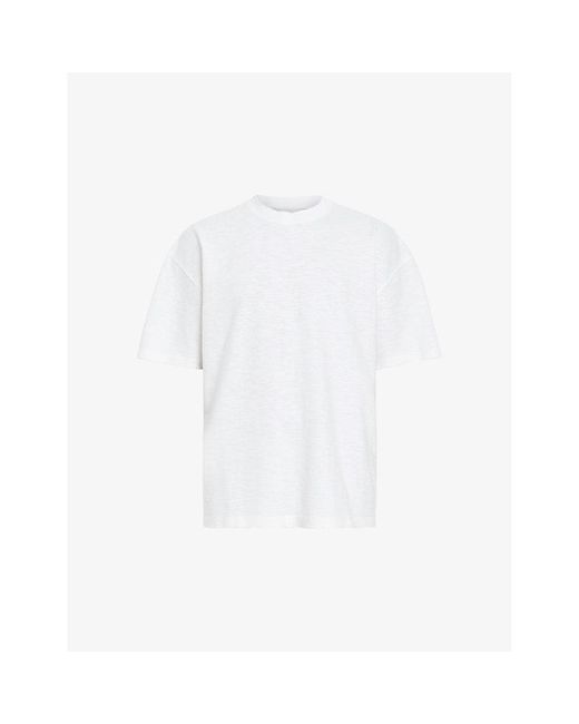 AllSaints White Aspen Drop-shoulder Cotton T-shirt X for men