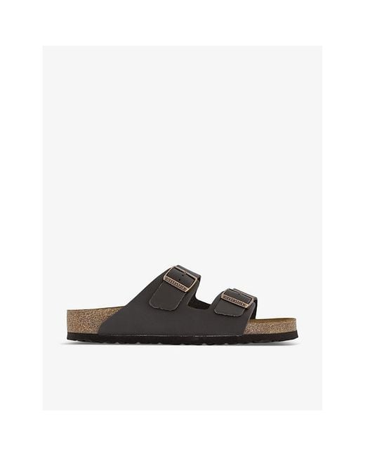 Birkenstock Black Arizona Double-Strap Leather Sandals for men