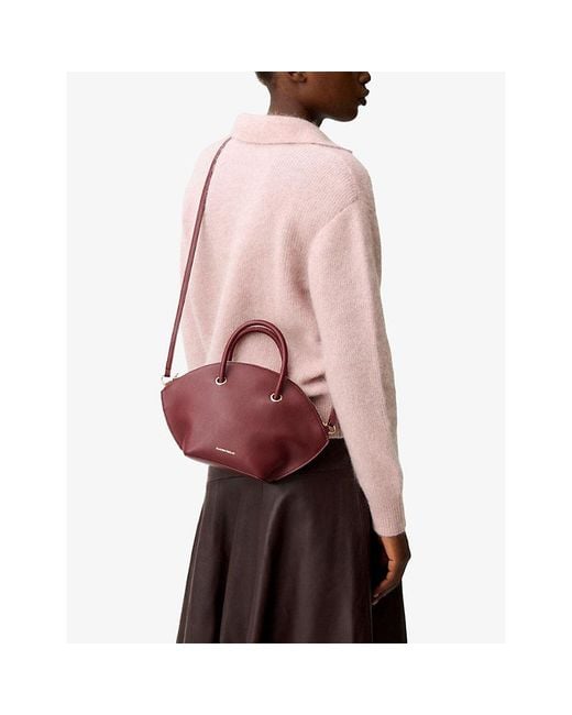 Claudie Pierlot Brown Ring Leather Shoulder Bag