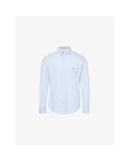 Gant Blue Classic Oxford Cotton Shirt for men