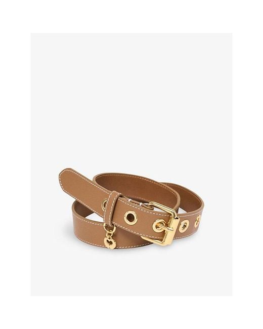 Maje Multicolor Eyelet Leather Belt