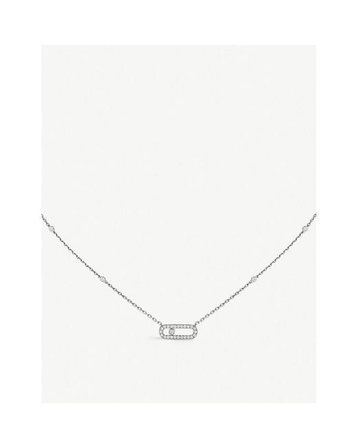Messika Natural Move Uno 18ct -gold And Diamond Necklace