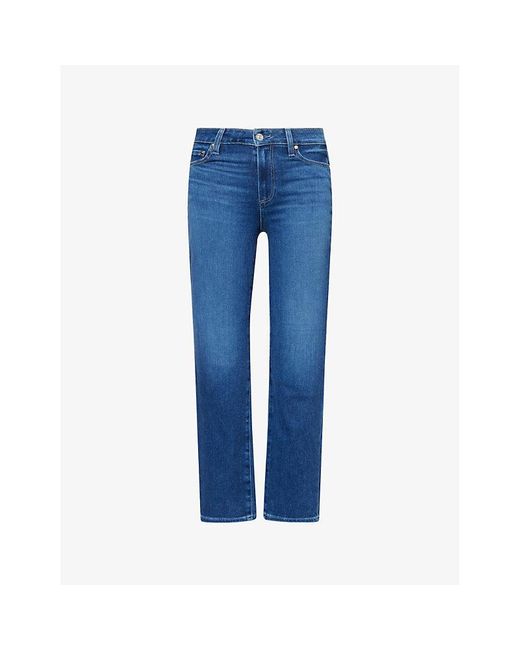 PAIGE Blue Cindy Cropped Denim Jeans