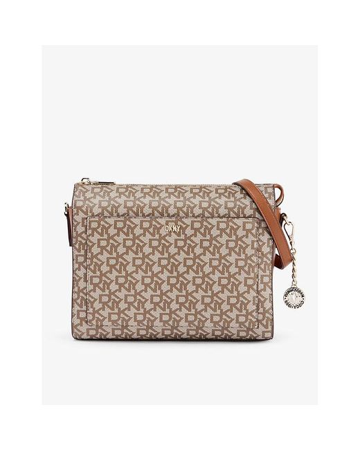 DKNY Bryant Medium Leather Crossbody Bag in Natural Lyst