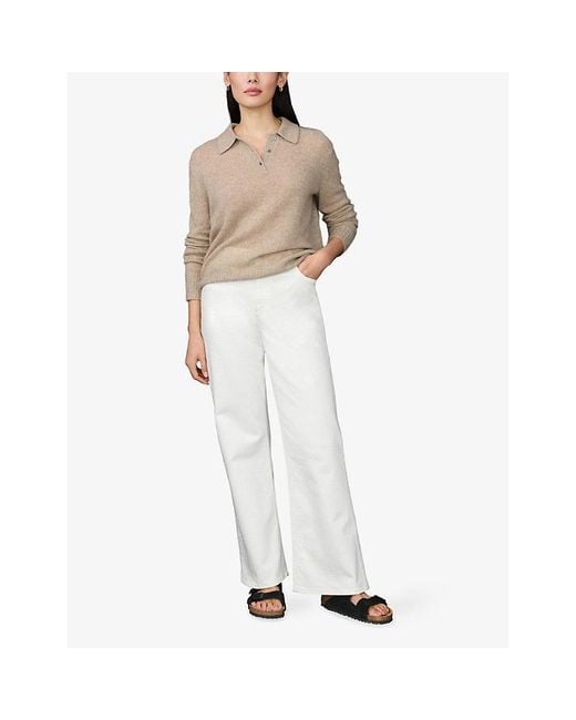 The White Company Natural Collared Relaxed-Fit Cashmere Jumper