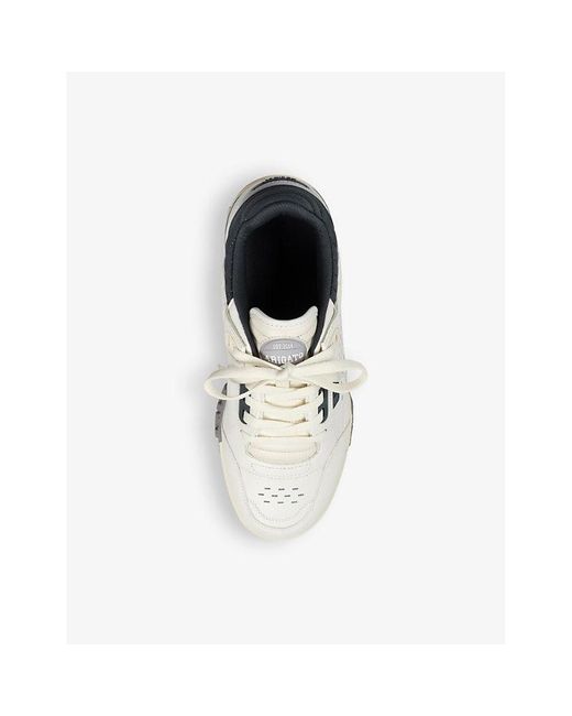 Axel Arigato White Onyx Panelled Leather-blend Mid-top Trainers