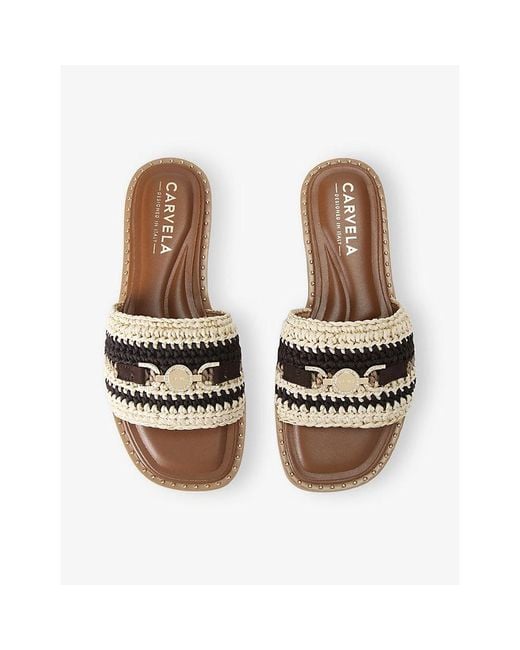 Carvela Kurt Geiger Multicolor Nola Woven Sliders
