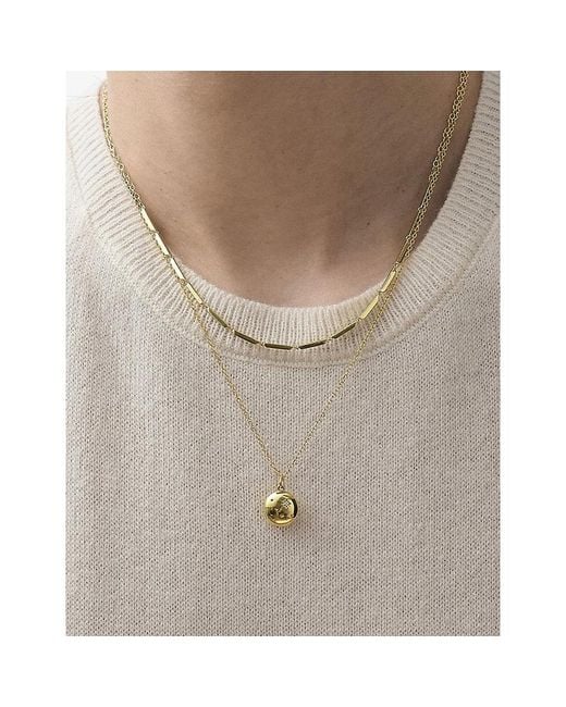 Astley Clarke Metallic Tiny Star Mini Biography 18Ct-Plated Sterling- And Lab-Grown Sapphire Locket Necklace