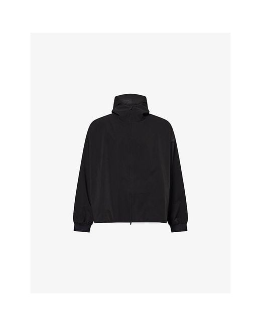 Fear Of God Black Logo-Print Hooded Soft-Shell Anorak for men