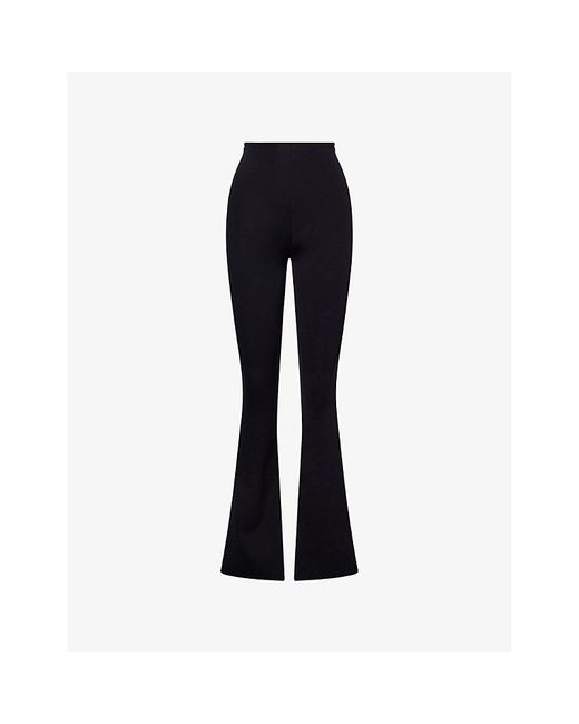 Commando Black Neoprene Stretch-Woven Leggings
