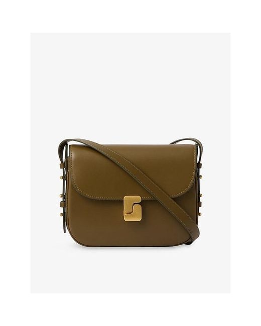 Soeur Green Bellissima Mini Leather Cross-Body Bag