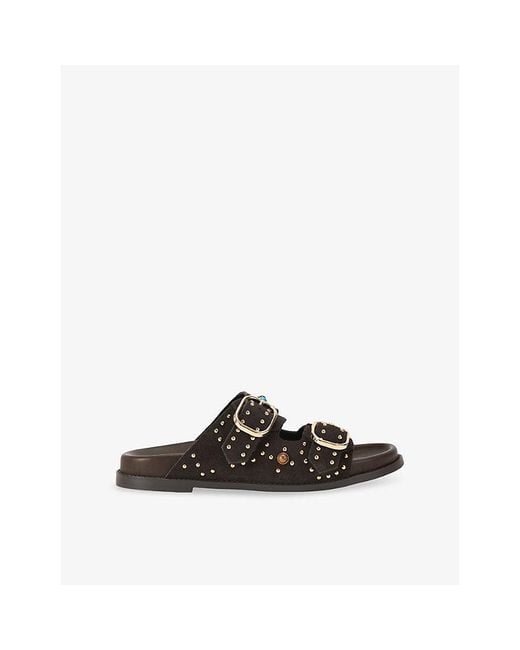 KG by Kurt Geiger Black Rosabella Suede Sandals