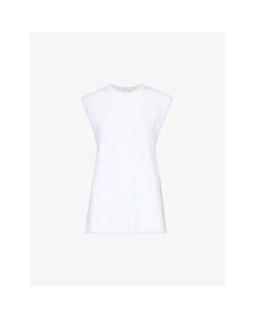 Agolde White Raya Muscle Cotton-jersey T-shirt