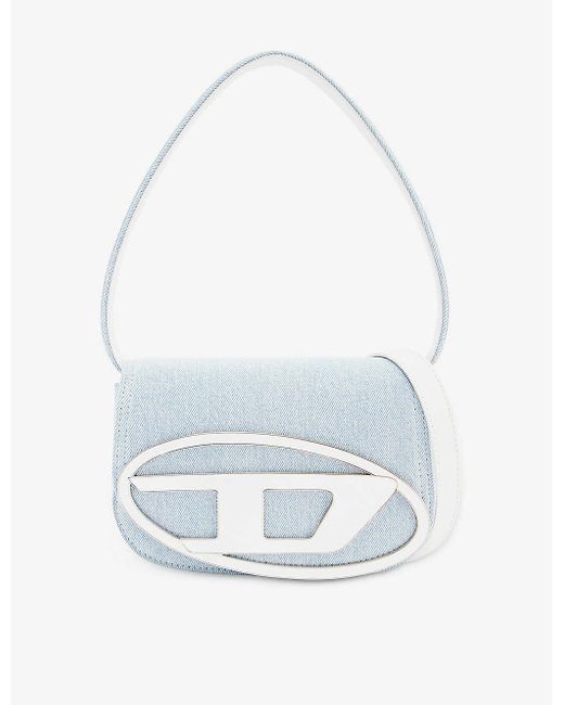DIESEL Blue 1dr Logo-plaque Denim Shoulder Bag