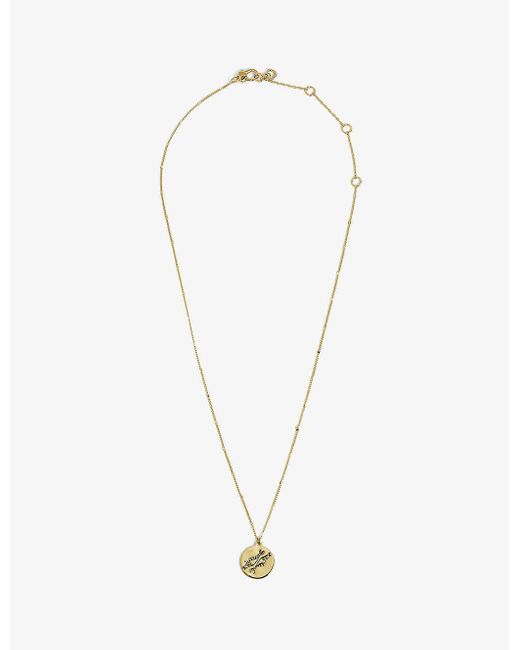 Kate Spade Metallic Womens Gold Pisces Gold-tone Brass And Cubic Zirconia Necklace