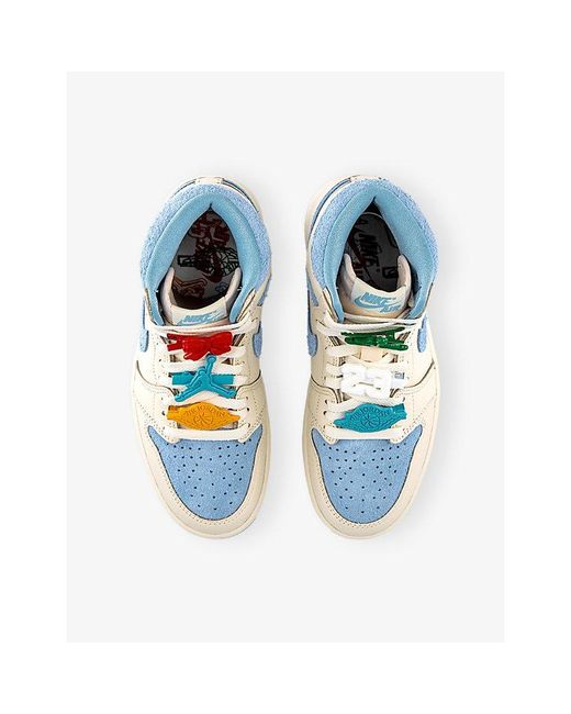 Nike Blue Air 1 Retro Leather Trainers