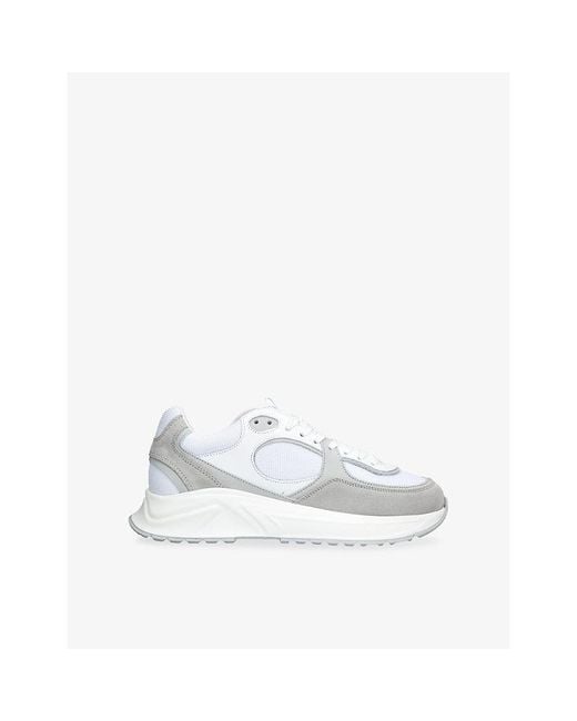 Cleens White Onesixty Runner Suede And Mesh Trainers for men