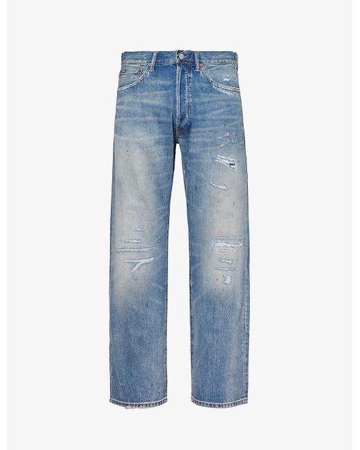Polo Ralph Lauren Blue Rigid Belt-loop Regular-fit Straight-leg Jeans for men