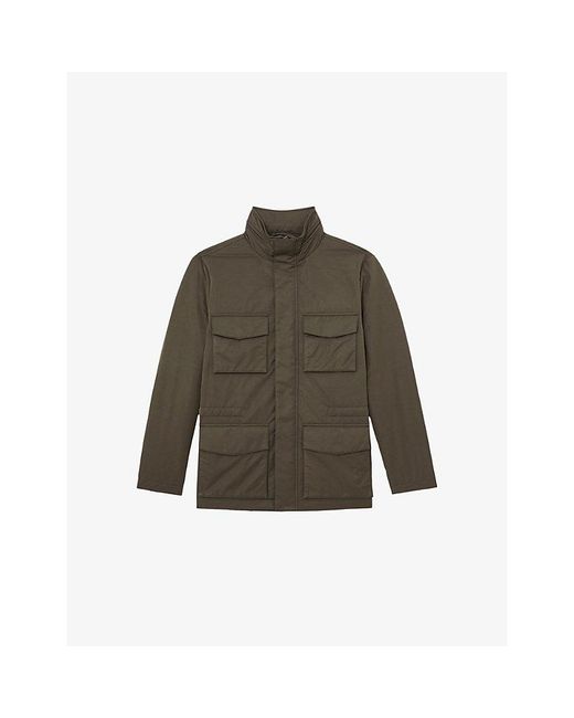 Reiss Green Oswald Cotton-Blend Padded Jacket for men